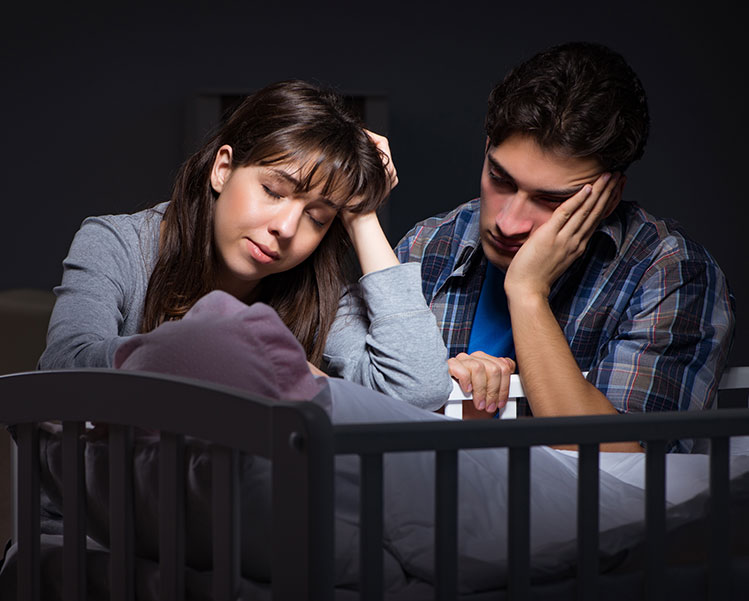 sleepy parents teach baby self soothing