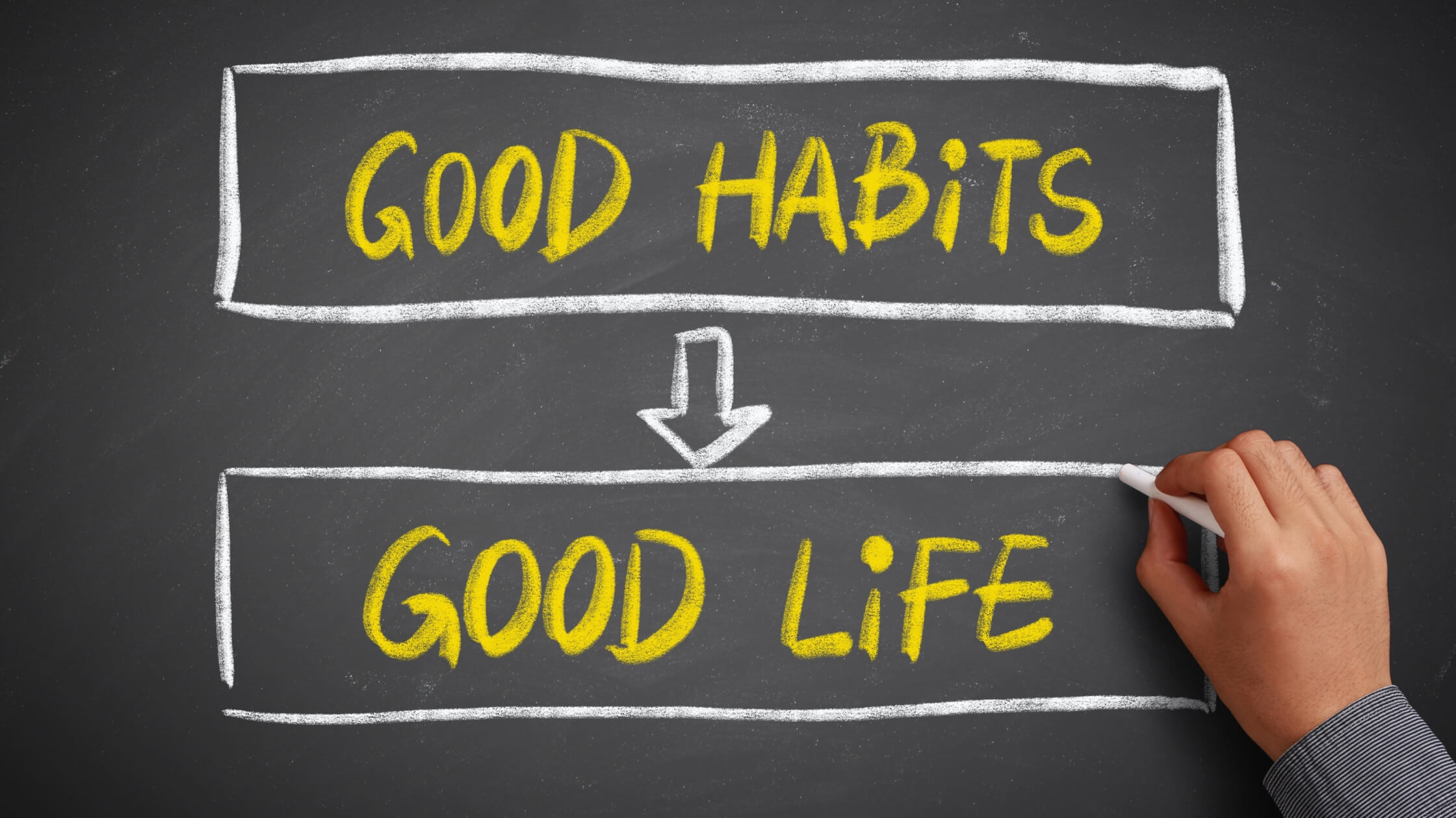 good habits good life sign